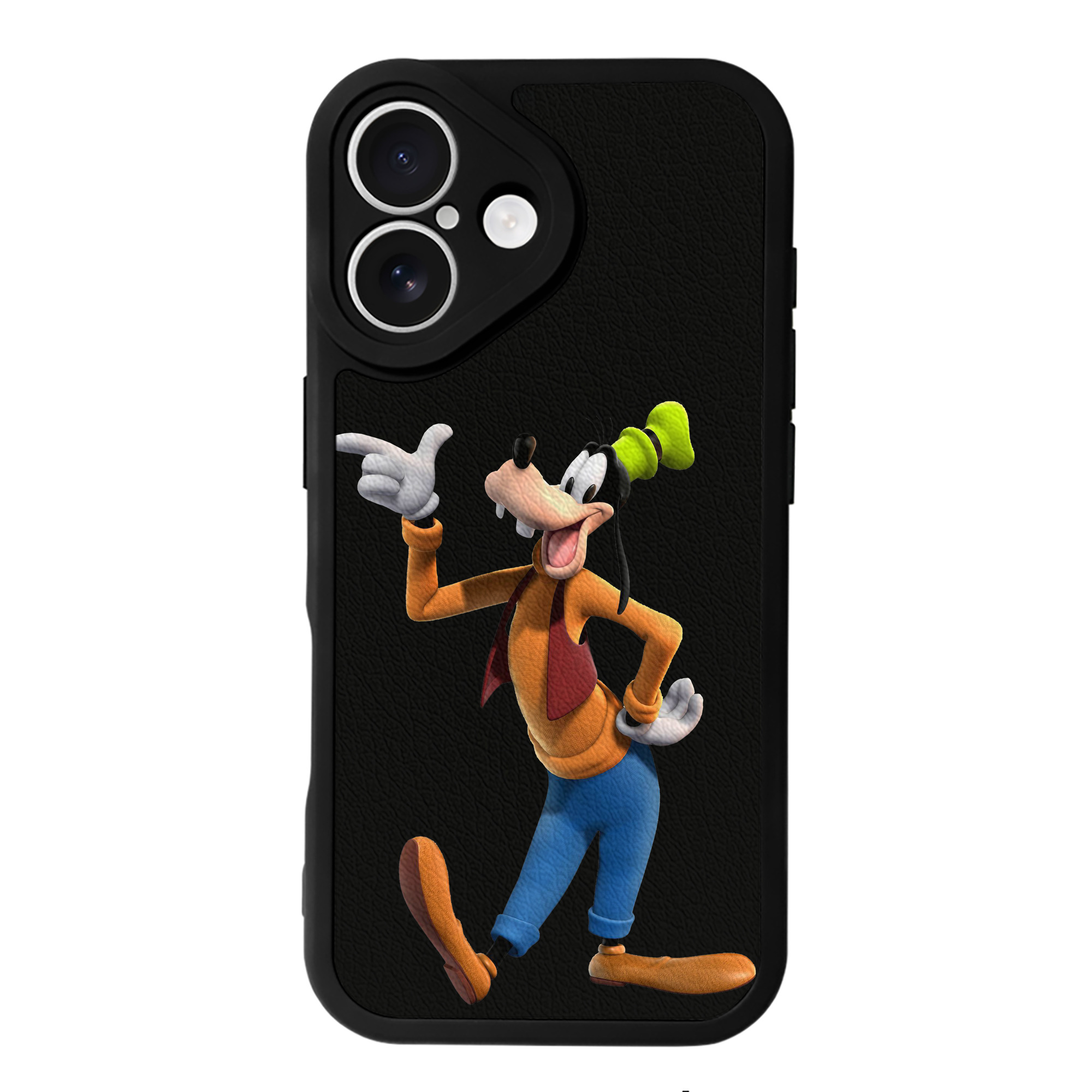 （画像用） ミッキーマウス Mickey Mouse 【iPhone 16シリーズ対応】シリコンスマホケース（レザー調） 材質：シリコン